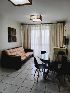 Posezení v ubytování Gran lençóis Flat 2 suítes vista piscina