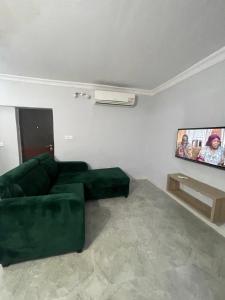 Una televisión o centro de entretenimiento en Plot 100