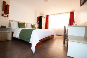 Postel nebo postele na pokoji v ubytování Hotel Plaza Victoria