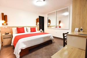 Postel nebo postele na pokoji v ubytování Hotel Plaza Victoria
