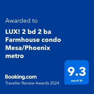 una schermata di un telefono con il messaggio che voleva uk bc casale di LUX! 2 bd 2 ba Farmhouse condo Mesa/Phoenix metro a Mesa