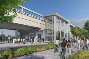 a rendering of a building with people walking outside at Cozy 2Br 1Bath Home w/ Parking near El Cerrito and University of Berkeley in Richmond