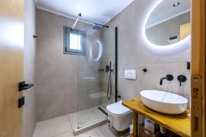 Koupelna v ubytování ANGONI SUITES