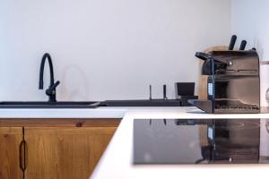 Kuchyň nebo kuchyňský kout v ubytování ANGONI SUITES