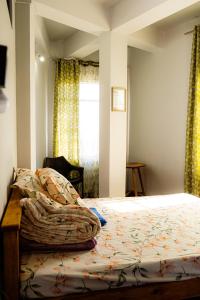 Schlafzimmer mit einem Bett und einem Fenster in der Unterkunft Solo's Inn in Kohīma