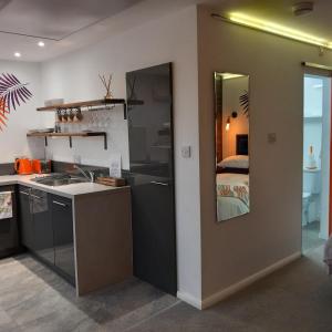 Кухня или мини-кухня в Thistles -Private Entrance Studio
