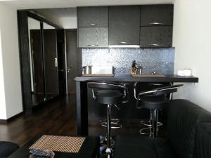 Kuchyň nebo kuchyňský kout v ubytování New Gudauri Apartment