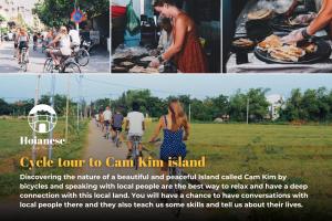 een collage van foto's met mensen die eten koken op een grill bij Hoianese Heritage Hotel - Truly Hoi An in Hội An