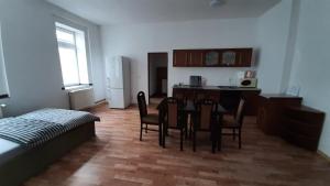 Kuchyň nebo kuchyňský kout v ubytování Apartmány Pražská