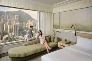 Krevet ili kreveti u jedinici u okviru objekta Island Shangri-La, Hong Kong