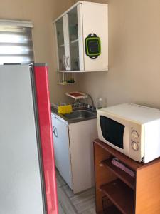 Η κουζίνα ή μικρή κουζίνα στο Cabaña.lostanos