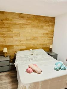 Ένα ή περισσότερα κρεβάτια σε δωμάτιο στο Apartamento Castle Harbour