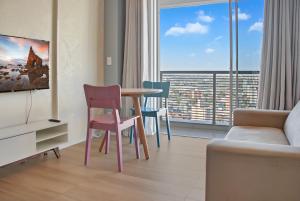 Istumisnurk majutusasutuses Apartamento em Osasco com Vista Incrível e Piscina Aquecida