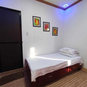 BurgosにあるZia Homestayのベッドルーム(ベッド1台、薄型テレビ付)