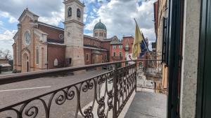 a view of a city from a balcony at House of truelove/mountain pearl/45 to Verona in Bosco Chiesanuova