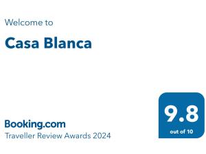 a screenshot of the welcome to casa blanca website at Casa Blanca in Nyíregyháza