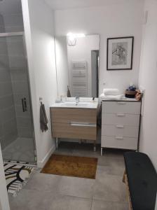 Ένα μπάνιο στο TI YUSA Appartement Jardin à Concarneau +22 φωτογραφίες