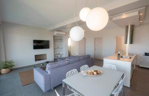A seating area at Bellevue Villas with private pool