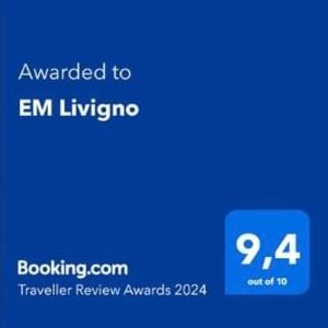 Certifikát, ocenenie alebo iný dokument vystavený v ubytovaní EM Livigno