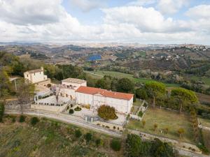 an aerial view of a building on a hill at Il Cardo in Spinetoli
