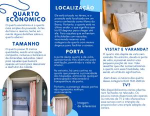 a page of a brochure for a hotel room at Bliss Hotéis Bella Vista in Búzios