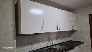 Kuchyň nebo kuchyňský kout v ubytování Piso Grande Amplio para grandes grupos 4 Dormitorios 2 baños,Asc 4AC y WIFI