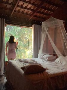 Una cama o camas en una habitación de Amazon Premium Lodge