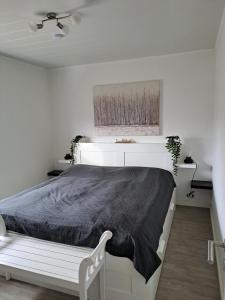 Postel nebo postele na pokoji v ubytování Küstenblick Marienleuchte + 17 fotografií