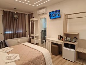 Postel nebo postele na pokoji v ubytování Guest house San Lorenz