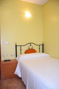 Postel nebo postele na pokoji v ubytování Hostal Infante Peñafiel