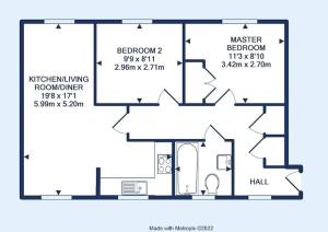 Modern 2-Bedroom Apartment平面图