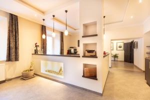 Kuchyň nebo kuchyňský kout v ubytování Appartements Feroli