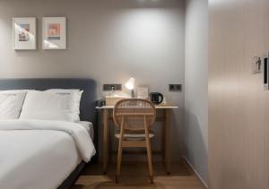 Nampo Ocean2Heaven Hotel& Spa房間的床