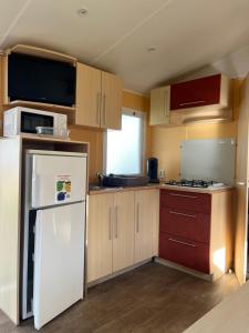 O bucătărie sau chicinetă la Mobil home 6 personnes - puy du fou