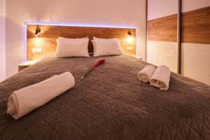 Postel nebo postele na pokoji v ubytování Apartma Morje