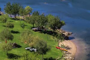 an aerial view of a park next to a body of water at BABhouse Lagar Antigo - Coração do Douro in Nagoselo do Douro