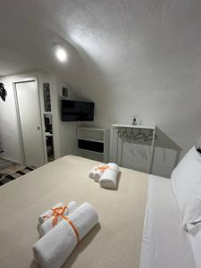 Postel nebo postele na pokoji v ubytování Cantovì
