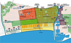 a map of the proposed redevelopment of the city of san francisco at PFA Hotel Viareggio in Viareggio
