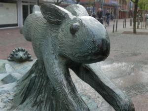 ブクステフーデにあるFerienwohnung Zentrum Buxtehudeの通熊像