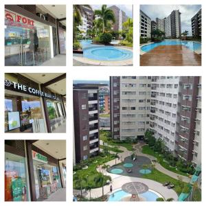 a collage of four pictures of a building at Tower 3 208 Sunset View in Iloilo City