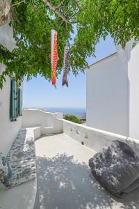 a view from the roof of a house at Tinos Traditional Patio House in Arnados