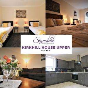 a collage of photos of a hotel room at Signature - Kirkhill House in Kirkmuirhill