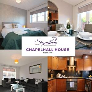 un collage di foto di una cucina e di una camera da letto di Signature - Chapelhall House a Chapelhall