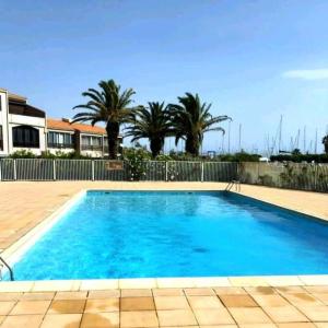 Kolam renang di atau dekat dengan Spacieux Studio 3pers vue marina a St Cyprien
