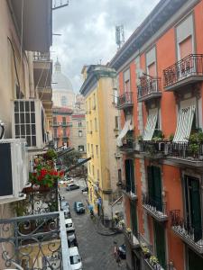 a view of a city street with buildings at B&B La Canzonetta in Naples