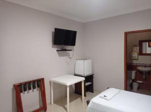 TV a/nebo společenská místnost v ubytování Hotel Damys