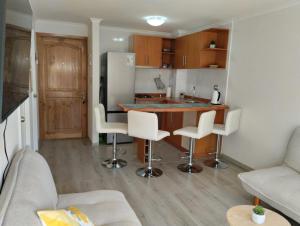 Køkken eller tekøkken på EL REFUGIO DE FRAN en PARQUE PUCÓN ORIENTE