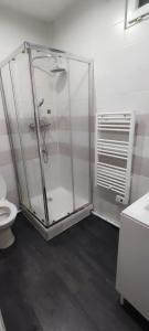 ein Bad mit einer Dusche und einem WC in der Unterkunft Chambre#2 zen / logement partagé in Villeneuve-Saint-Georges