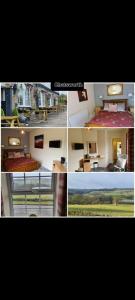 a collage of photos of a room and a bedroom at The Shady Oak B&B in Highpeak Junction