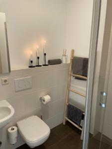 Koupelna v ubytování Appartement "Stadtnest" im Zentrum von Bautzen mit WLAN und gratis Kaffee